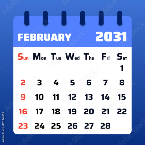 February 2031. Celebrate love in February with hearts, gifts, and romance. A month filled with warmth, joy, and sweet moments despite the winter chill.

