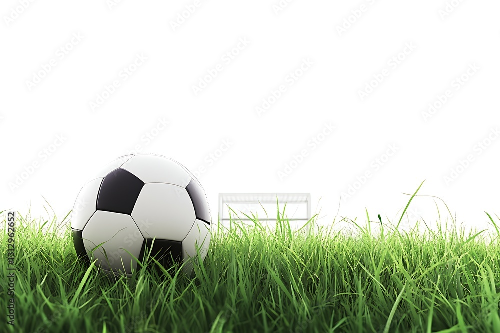Soccer Ball on a Lush Green Field Soccer Ball on a Lush Green Field
