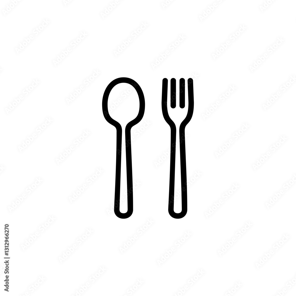 spoon and fork icon logo design. spoon, fork and knife icon vector. restaurant sign and symbol spoon and fork icon logo design. spoon, fork and knife icon vector. restaurant sign and symbol