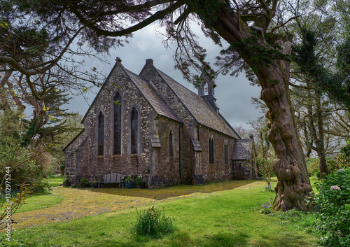 Humble church in a cozy peaceful environment