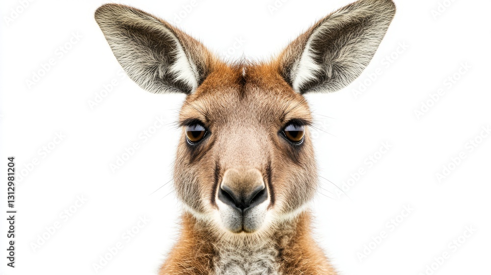 Fototapeta premium Generic Close-up Kangaroo?s Scene Face Field Savory