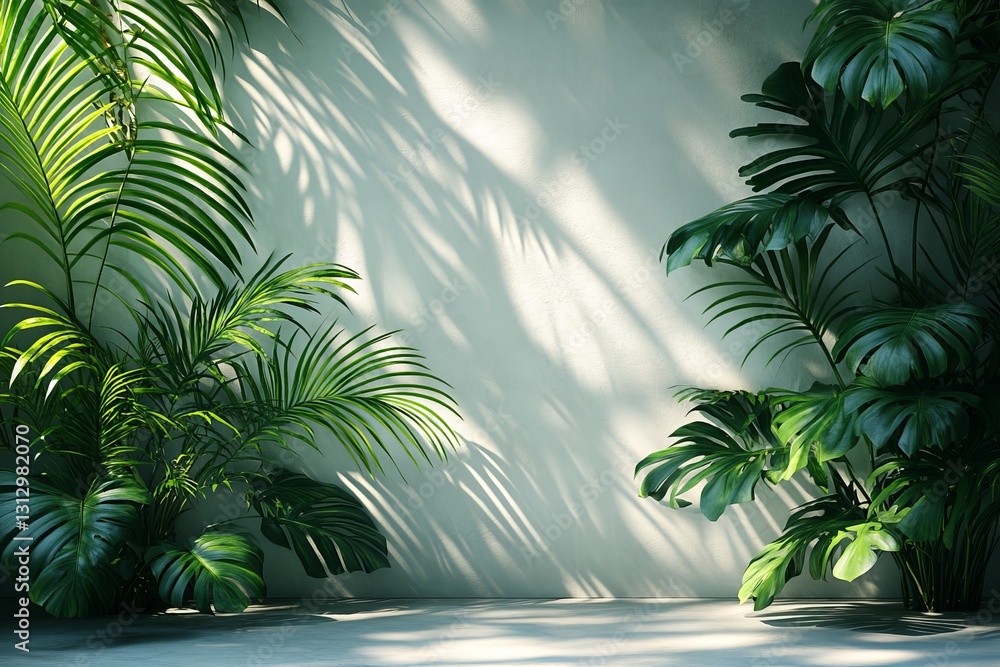 Fototapeta premium Tropical Plants and Lush Foliage Decor