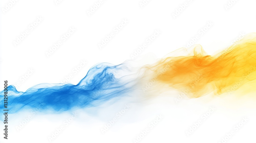 Abstract Gradient Scene Blue Yellow From High-resolution Abstract Gradient Scene Blue Yellow From High-resolution