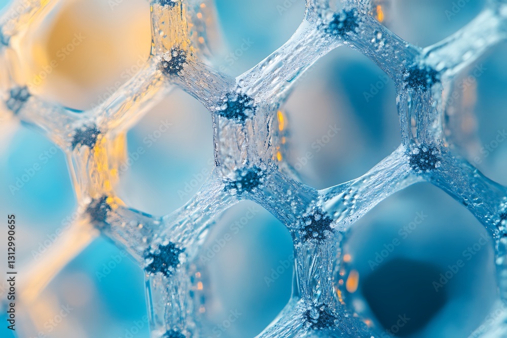 Intricate Hexagonal Structure - Microscopic Detail Intricate Hexagonal Structure - Microscopic Detail