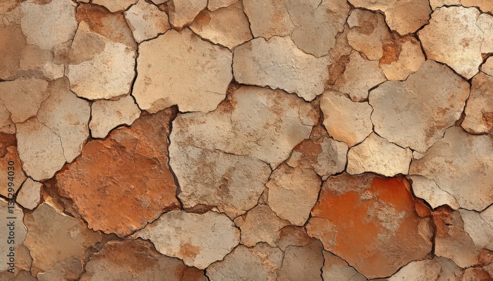 Abstract Cracked Earth Texture in Beige Brown and Orange Tones Abstract Cracked Earth Texture in Beige Brown and Orange Tones