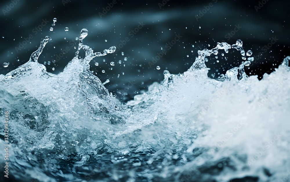 Stunning Closeup of Ocean Water Splashing Stunning Closeup of Ocean Water Splashing