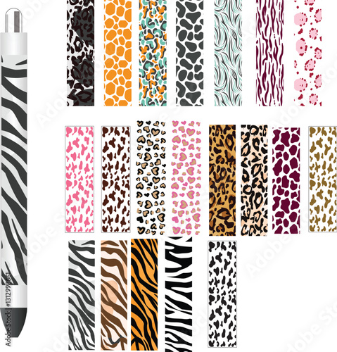 Glitter pen wrap Designs, police, flower, sunflower, leopard, coffee, dogs paw, leaf, animals, fruits, firefighter, nurse, scrub life, medical, pen card template, schoo,teeacher, apple, turtles