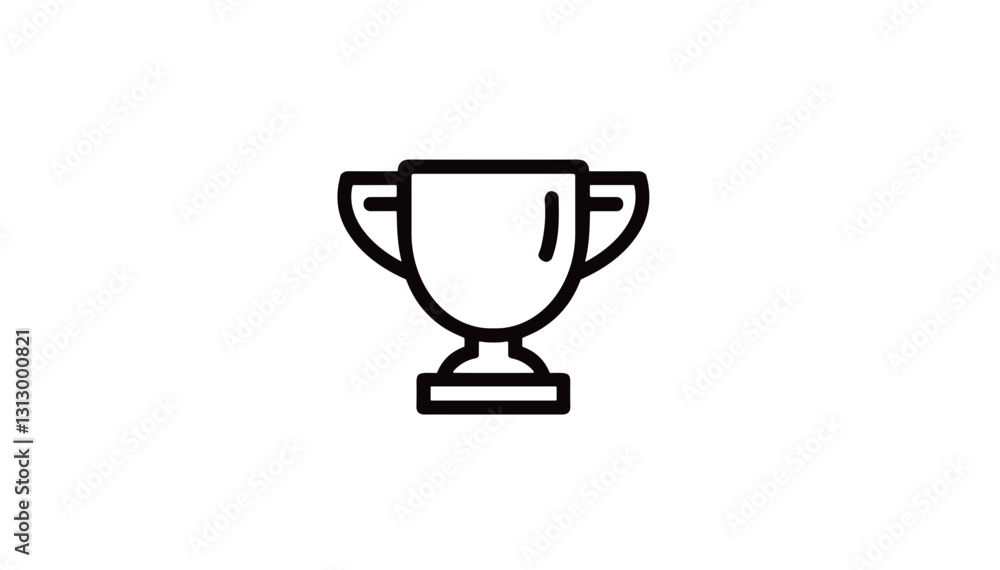 Trophy symbolizing achievement on a plain background Trophy symbolizing achievement on a plain background