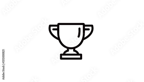 Trophy symbolizing achievement on a plain background