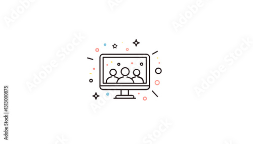 Online meeting with three people on computer screen
