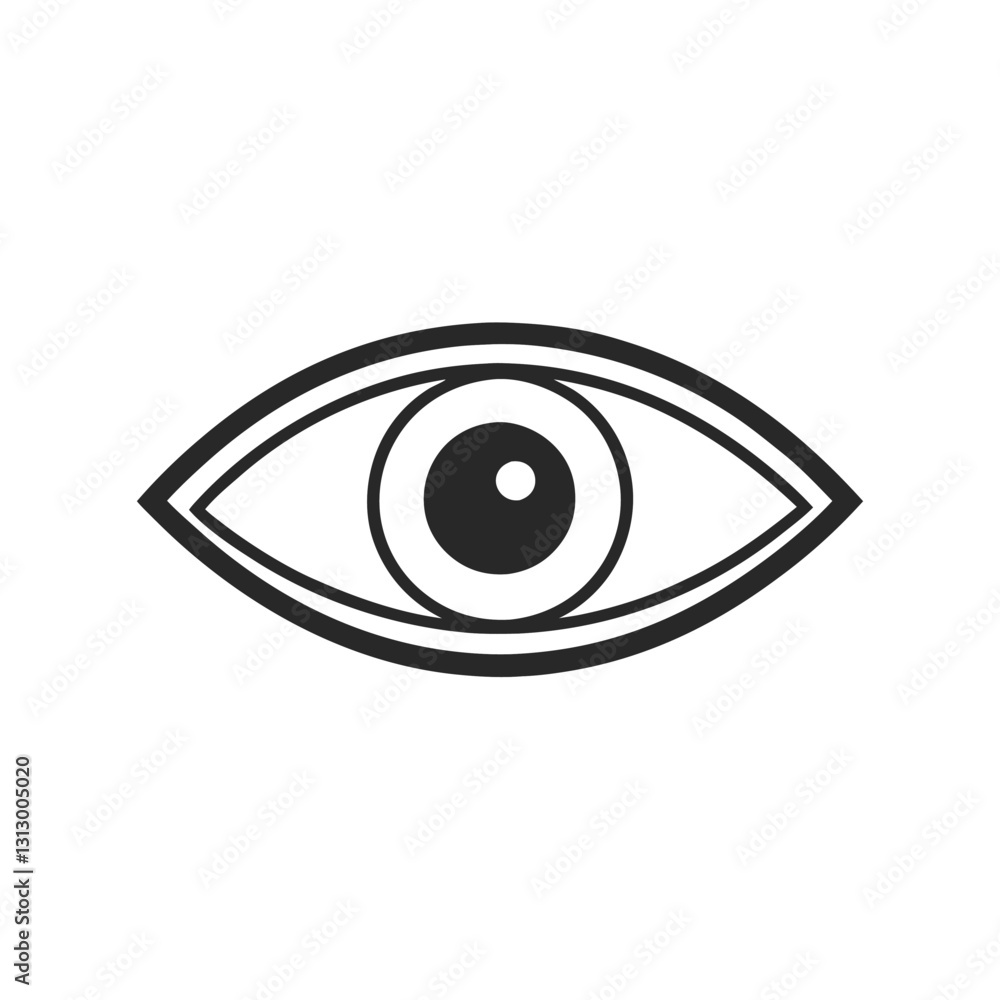 Simple Eye Icon Vector – Flat Eyesight Pictogram, Clipart, Line Art Illustration, Simple eye icon vector in flat style, perfect for clipart, line art, and digital design projects. Simple Eye Icon Vector – Flat Eyesight Pictogram, Clipart, Line Art Illustration, Simple eye icon vector in flat style, perfect for clipart, line art, and digital design projects.