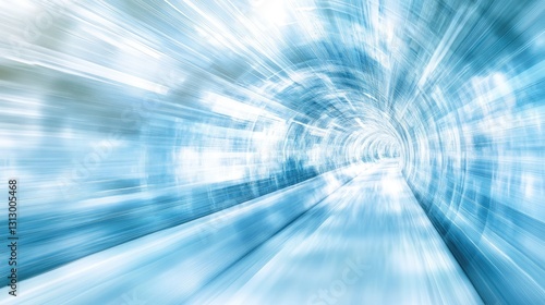 A dynamic business background with abstract motion blur and cool blue tones.