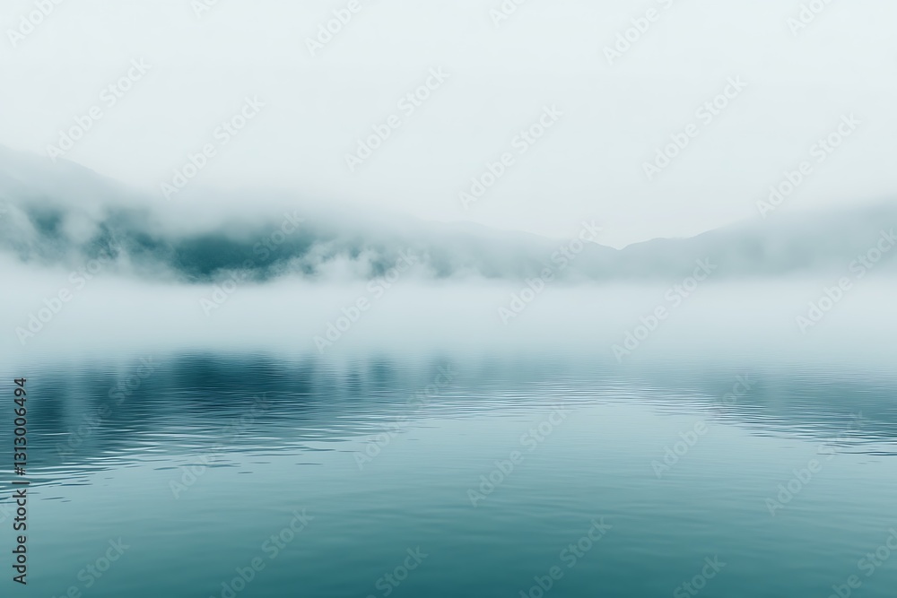 Fototapeta premium Misty Mountain Lake Landscape