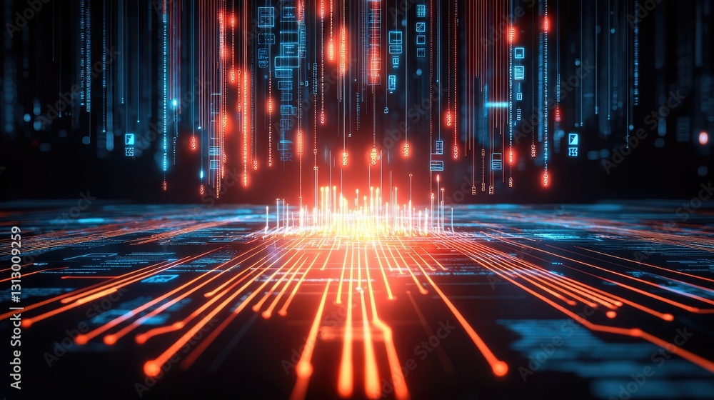 Digital data flow information streams in a futuristic, abstract background. Data usage Digital data flow information streams in a futuristic, abstract background. Data usage