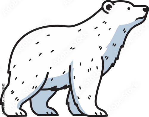 Polar bear logo cartoon illustration