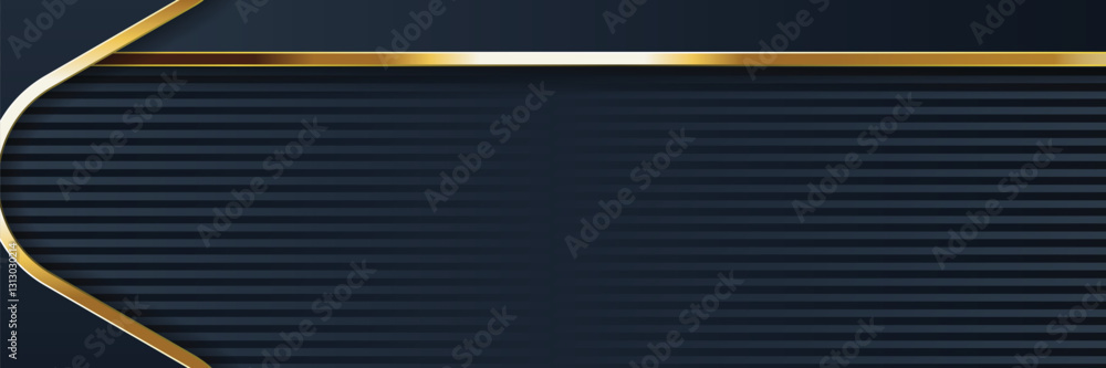 Gold lines on dark blue striped background, website header design Gold lines on dark blue striped background, website header design