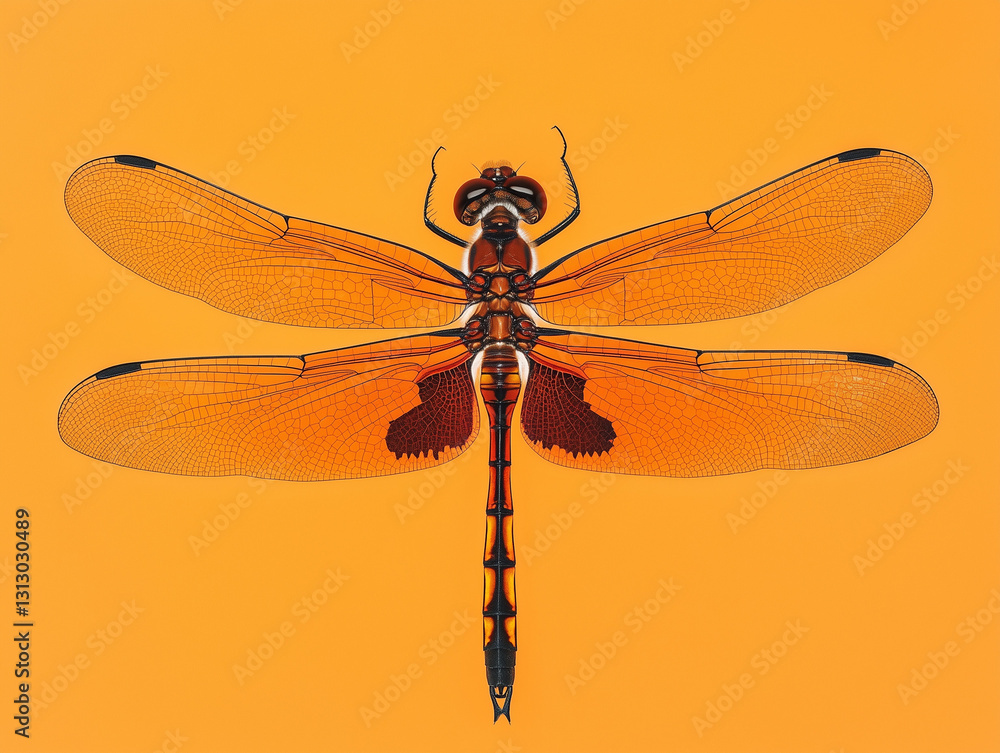 Dragonfly isolated on a solid color background Dragonfly isolated on a solid color background