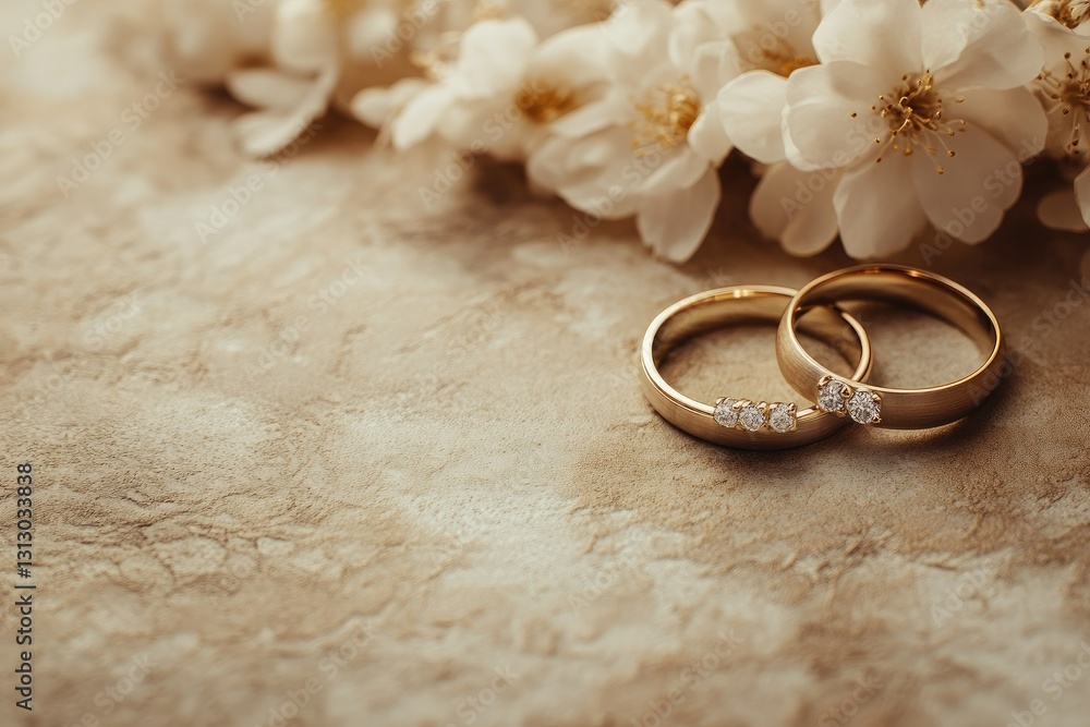 Sharp Image of High Angle View of Wedding Rings on Table Sharp Image of High Angle View of Wedding Rings on Table