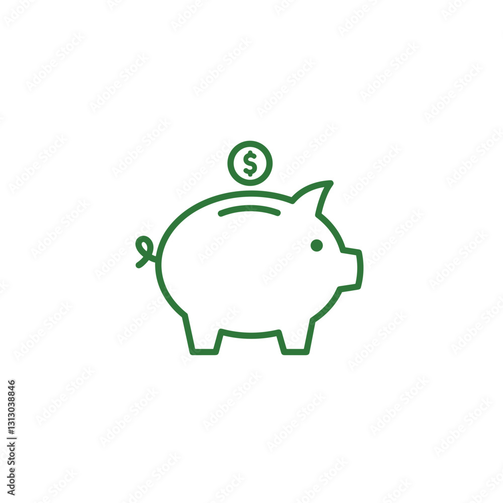 Obraz premium Piggy bank with coin slot symbolizing savings and financial planning