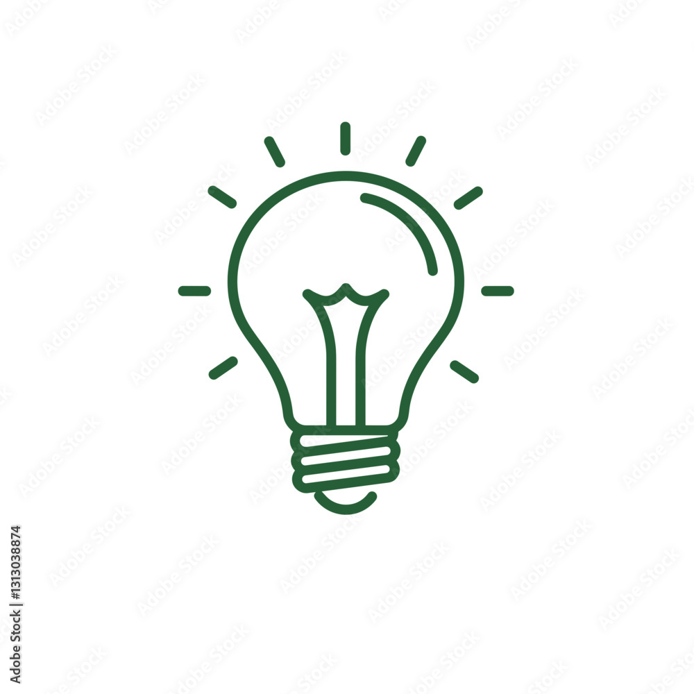 Light bulb icon symbolizing ideas and innovation Light bulb icon symbolizing ideas and innovation