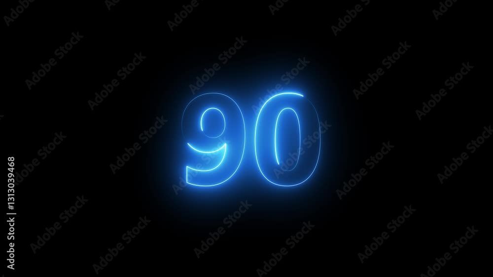 Abstract glowing neon text 10 number countdown icon. Glowing sign on black background Neon number 10 with alpha channel, simple blue neon color. Seamless loop style animation Abstract glowing neon text 10 number countdown icon. Glowing sign on black background Neon number 10 with alpha channel, simple blue neon color. Seamless loop style animation
