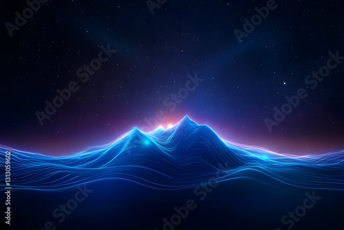 Sleek Digital Techscape with Swirling Data Orbs and Luminescent Patterns