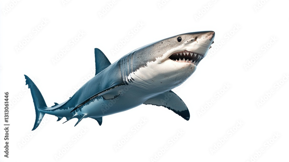 A shark is swimming in the ocean A shark is swimming in the ocean