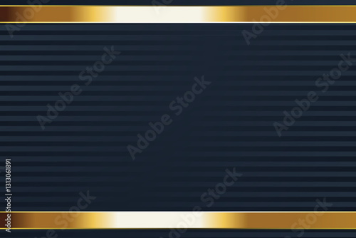 Gold-striped dark navy background, digital design, website template