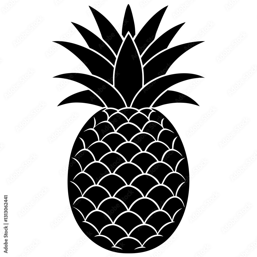 Obraz premium vector illustration of pineapple