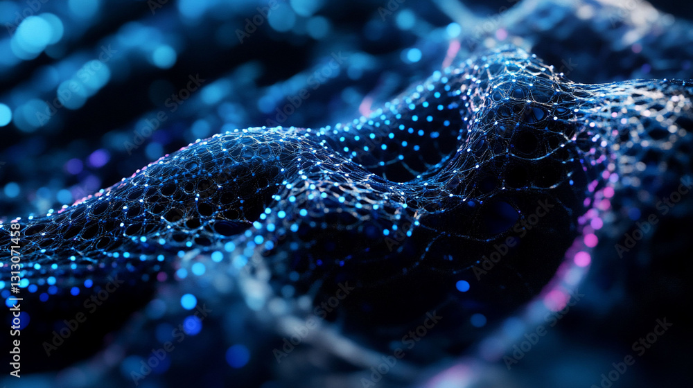 Abstract Blue Pink Glowing Network Data Mesh Technology Background Abstract Blue Pink Glowing Network Data Mesh Technology Background