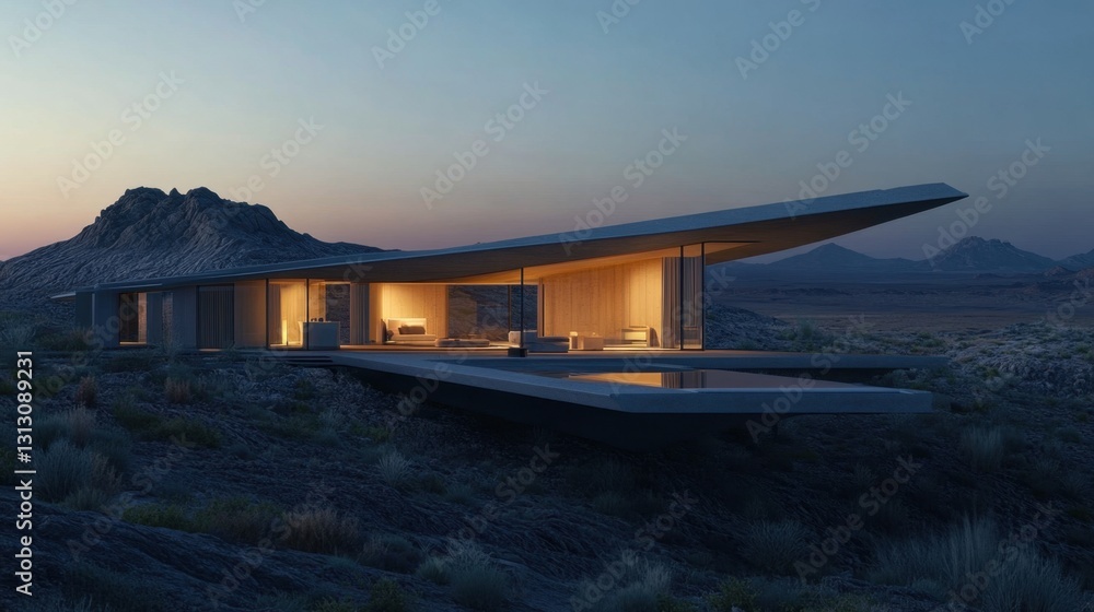 A high-tech smart home with minimalist architecture, automated lighting, and energy-efficient design. A high-tech smart home with minimalist architecture, automated lighting, and energy-efficient design.