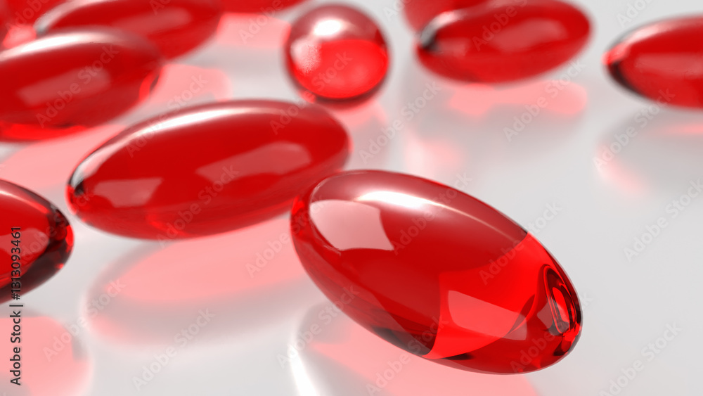 The Red pill for Astaxanthin or Heathy concept 3d Rendering.. The Red pill for Astaxanthin or Heathy concept 3d Rendering..