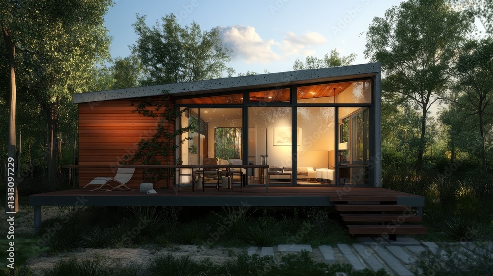 A small yet stylish minimalist house with a compact design, functional spaces, and eco-friendly elements. A small yet stylish minimalist house with a compact design, functional spaces, and eco-friendly elements.