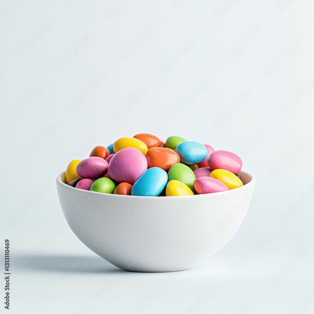 Candy coated almonds in bowl Candy coated almonds in bowl