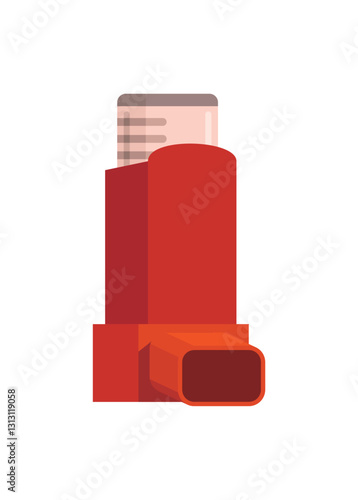 Asthma sprayer. Simple flat illustration.