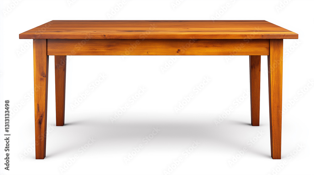 A simple wooden dining table, rectangular shape, white background, high resolution photography, professional color grading A simple wooden dining table, rectangular shape, white background, high resolution photography, professional color grading