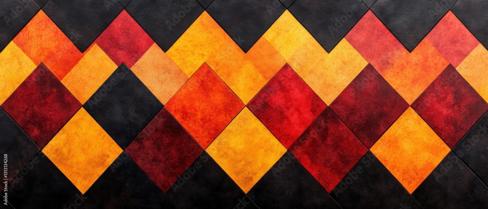 Fototapeta premium Colorful abstract diamond shapes