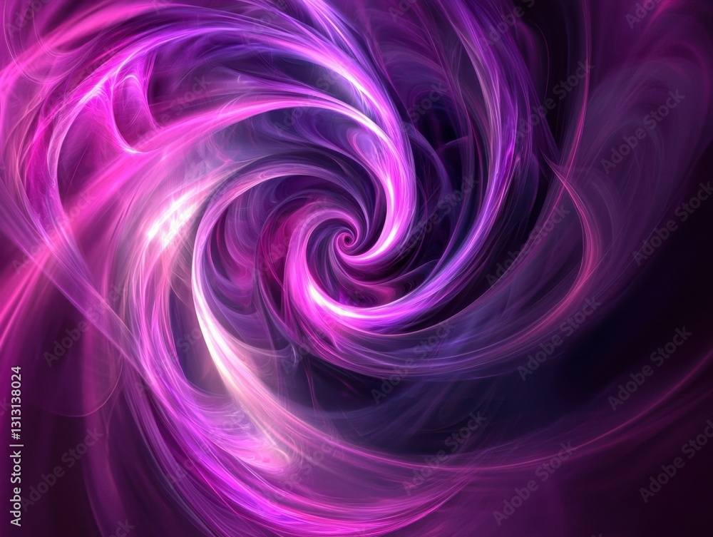 Obraz premium Whimsical violet and pink hued pattern creating a swirling movement; ethereal and mesmerizing, like a dream unfolding in a vibrant, cosmic dance.