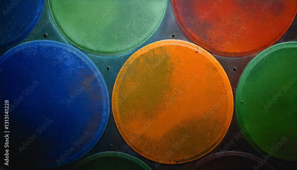 Black dark gray sage khaki green blue rusty burnt fire brown orange abstract background.Metal metallic iron steel.Circle spot.Paint color. Grunge rough grain spray.Damaged dirty.Blank template design Black dark gray sage khaki green blue rusty burnt fire brown orange abstract background.Metal metallic iron steel.Circle spot.Paint color. Grunge rough grain spray.Damaged dirty.Blank template design