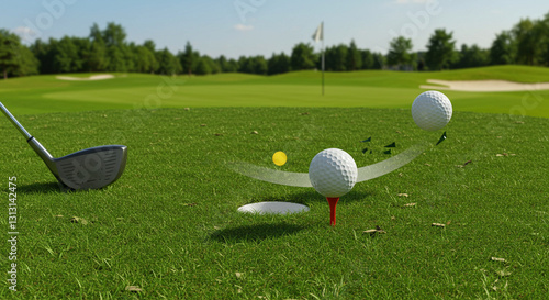 golf clipart club and ball hitting swing shot