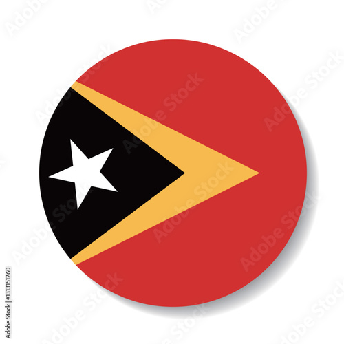 Free Download East Timor circle flag logo icon digital vector illustration - GFXLoad