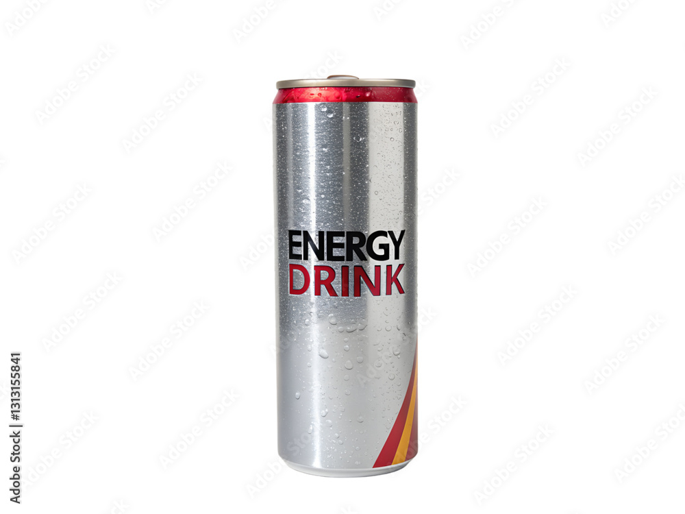 Refreshing energy drink in metallic can indoor setting beverage photography close-up view, isolated on white or transparent background Refreshing energy drink in metallic can indoor setting beverage photography close-up view, isolated on white or transparent background