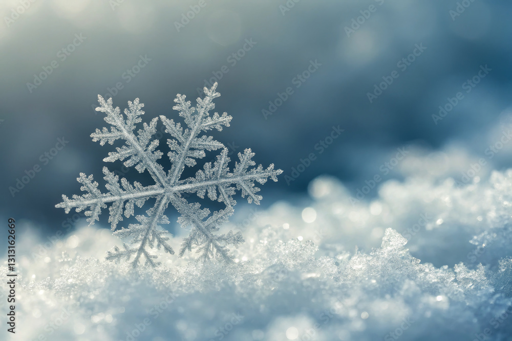 delicate snowflake rests on bed of soft snow, showcasing intricate patterns and serene winter atmosphere. cool tones evoke sense of calm and tranquility delicate snowflake rests on bed of soft snow, showcasing intricate patterns and serene winter atmosphere. cool tones evoke sense of calm and tranquility