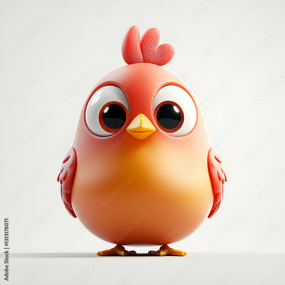Vibrantly Colorful Cartoon Bird Character: Quirky Animated Pigeon Illustration in 3D Digital Art Vibrantly Colorful Cartoon Bird Character: Quirky Animated Pigeon Illustration in 3D Digital Art
