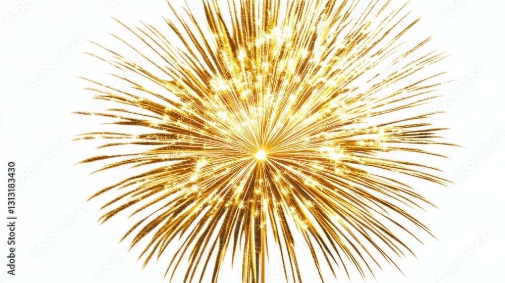 Obraz premium Golden Sparkler Firework Display with Bright Glowing Lights