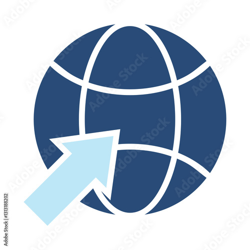 Internet  Icon Two Color Style. Vector Illustration For Graphic Design
