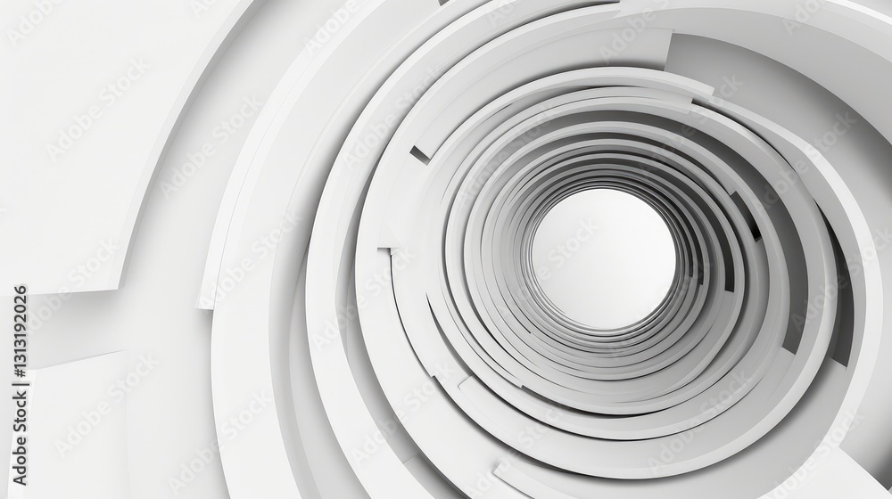 Modern Abstract White Circular Architecture Details Modern Abstract White Circular Architecture Details