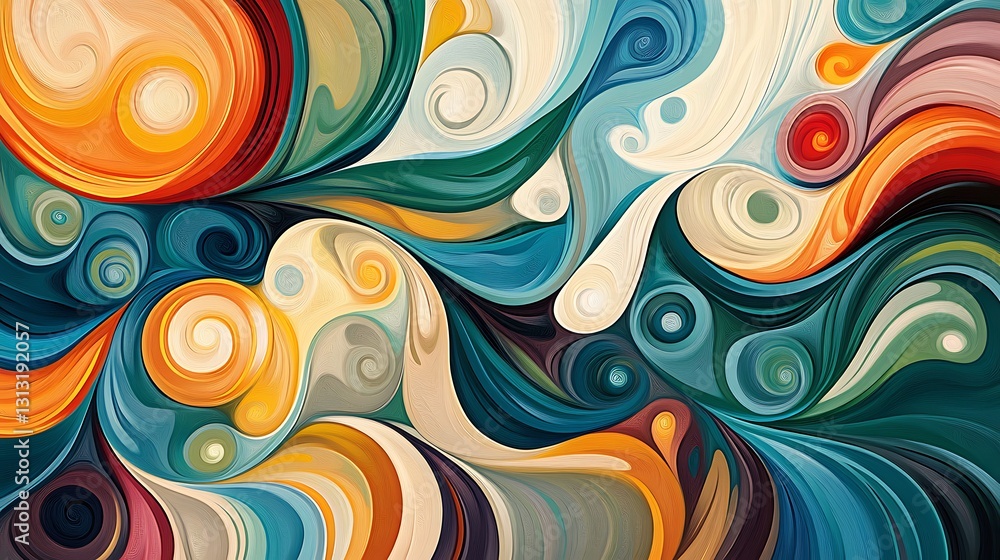 Vibrant Swirling Abstract Digital Painting: A Symphony of Color and Form AI Generated Vibrant Swirling Abstract Digital Painting: A Symphony of Color and Form AI Generated