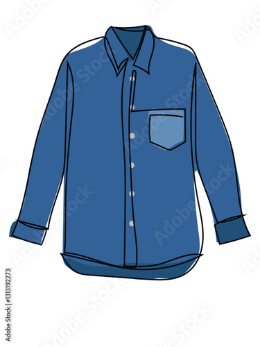The shirt has a continuous pattern of stripes on a white background.