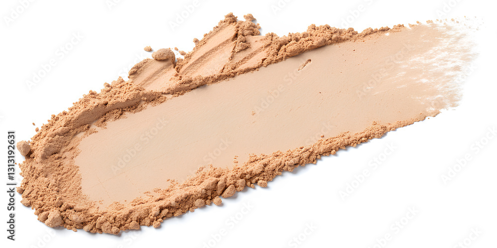 Crushed face powder on white background
Crushed face powder on white background